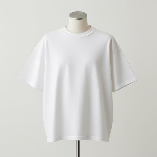 Boxy heavyweight cotton tee in white
